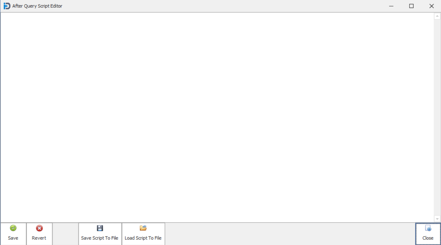 AfterQueryScriptEditor