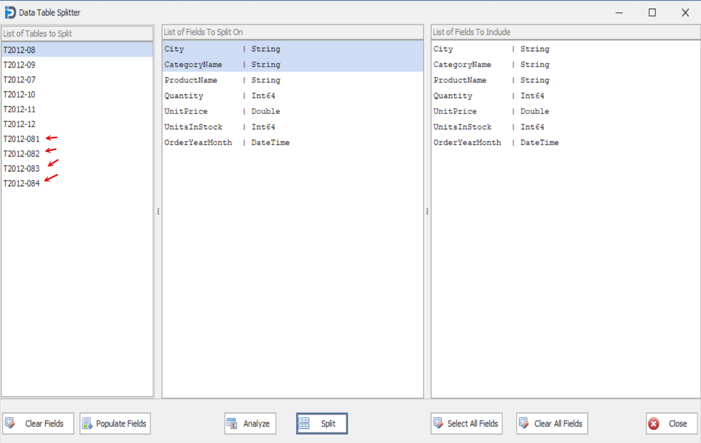 DataActions_Splitter_Results