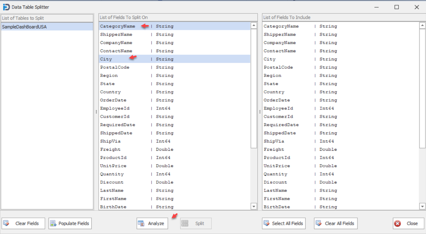 DataTableSplit_Step2